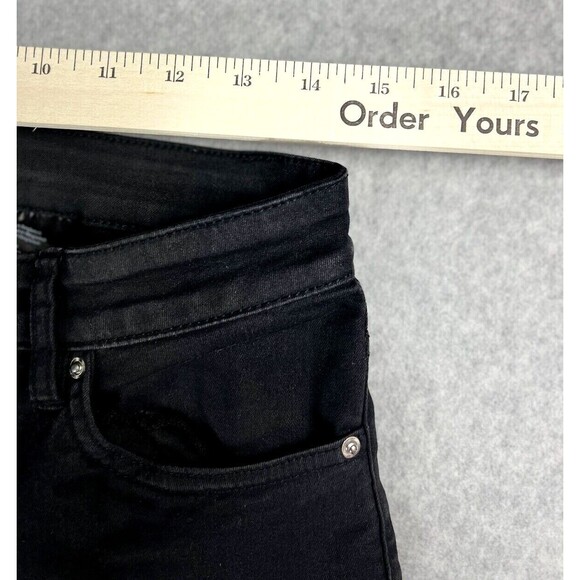 H&M Jeans Juniors 10 Black Slim Straight High Rise Stretch Denim Casual - Picture 5 of 13